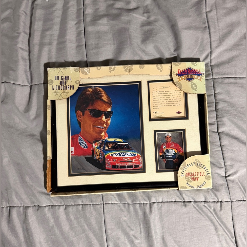 Jeff Gordon NASCAR Kelly Russel Sports 1997 No6328 Plaque Picture Doug Meythaler